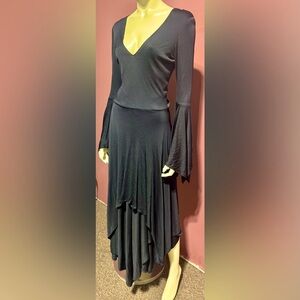 VTG Vintage Giorgio Beverly Hills Medieval Black  Dress Drape Iconic Xs/Sm